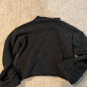 Anthropologie Charcoal Turtleneck Sweater